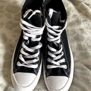 Converse Womens Chuck Taylor All Star High Lugged Black White Canvas 565901C 8.5